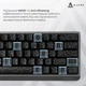 Клавиатура проводная Ajazz x NacodeX NK68 V2 Red Switch LED USB Purple-White-Blue (NK68-V2-R-PWB) - изображение 6
