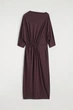 Сукня жіноча COS gathered-waist draped midi dress 1292719002 M Бордовий - зображення 5