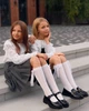 Детские белые ажурные гольфы с кружевным бантиком с серебряной нитью-30-36 - изображение 5