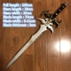 Игрушечный меч короля Артаса 1:1 100 см. Косплей World of Warcraft, Ледяная Скорбь&nbsp;или&nbsp;Фростморн - изображение 3