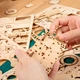 Конструктор Robotime Колесо огляду 232 деталей. Дерев'яна збірна 3D модель Колесо огляду з музикою - зображення 8