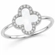 Кольцо серебряное Клевер с эмалью и фианитами Silver Style 17 р. (111520.10 sku:2300103312306) - изображение 1