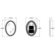 Дзеркало для ванної кімнати Zerix Fusion MV01 700x500 овальне, з фронтальною LED-підствідкою (ZX6067) - зображення 6