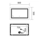Зеркало для ванной комнаты Mixxus Premium QUADRO 800x500 прямоугольное, с LED-подсветкой (MP6620) - изображение 6