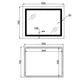 Дзеркало для ванної кімнати Lidz Kubis KU1 700x900 прямокутне, з фронтальною LED-підствідкою (LD78LF904907048451) - зображення 2