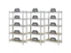 Стелаж металевий Basetech 180 x 90 x 40 см Сріблястий (BT-1897698-3) - зображення 2