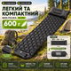 Туристический матрас 190х58х5 см надувной Bass Polska каремат для кемпинга походов палатки отдыха на природе спальный матрас легкий складной с воздушной подушкой нейлон TPU серый - изображение 4