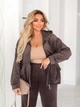 Велюровый костюм женский мокко спортивный с капюшоном кофта на молнии брюки р.62/64 00017660 - изображение 2