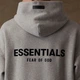 Худи Essentials Fear Of God с логотипами с двух сторон серого цвета (S). - изображение 7