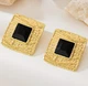 Сережки Стильна акцентна урочиста біжутерія jewelry Золотистий чорний - зображення 3