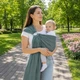 Слінг з кільцями колір оливка (льон з бавовною) - изображение 3
