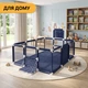 Дитячий манеж з металевим каркасом LEOBRO Multisport 120 x 180 см Синій (LB-1138) - зображення 2