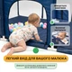 Дитячий манеж з металевим каркасом LEOBRO Multisport 120 x 180 см Синій (LB-1138) - зображення 7