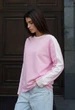 Лонгслив женский стаф розовый белый оверсайз Staff if pink & white oversize M (402606) - изображение 4