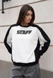 Женский Свитшот Staff Черно-белый Оверсайз С Логотипом Staff Logo Black & White Oversize M (402658) - изображение 1