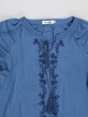 Женская блузка-вышиванка голубая с вышивкой, 2XL (Q6155) - изображение 5
