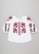 Вышиванка для девочки 5-9 лет белая с вышивкой (Q6198) 116 - изображение 4