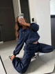 Женский спортивный костюм из плащевки с синий 48-50 - изображение 4