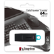 Флеш-накопичувач Kingston USB 3.2 DT Exodia 64GB Black/Teal - изображение 4