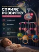 Мобіль дитячий на ліжечко підвісний для сну дитини із мелодіями та підвісками з пультом проекцією зоряного неба регулюванням гучності обертання 360 градусів рожевий - изображение 3