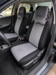 Чехлы на сиденья для FIAT Tipo (II) (Фиат Типо II), универсальные, ткань + алькантара, комплект, серые - изображение 1