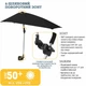 Портативна парасолька-кліпка Sport-Brella Versa-Brella UPF 50+ з універсальним затискачем та поворотом на 360 градусів, чорна ( 250126 ) - зображення 2