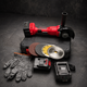 Аккумуляторная болгарка Krafftec Germani GWX 48V-125C Professional 48 В 125 мм с 2 АКБ в кейсе Угловая шлифовальная машина с бесщеточным двигателем Беспроводная УШМ для резки металла - изображение 4