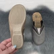 Тапочки женские для дома Inblu серые эко-кожа на танкетке 35р (22,5 см) 8562 - изображение 5
