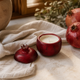 Ароматична свічка «Гранат», аромат Pomegranate Bitters 100 мл з кришкою, 1 бавовняний гніт, червона - изображение 5