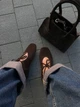 Балетки женские весенне-осенние KATI SHOES из натуральной замши 35 р. шоколадные 075 (6295) - изображение 4