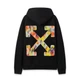 Худи OFF White демисезонное с капюшоном черное S (OFH008) - изображение 1
