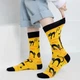 Яскраві високі шкарпетки з принтом Хелловін Honey Fashion Accessories 37-43р жовтий (1-80/6) - зображення 1