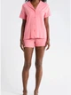 Піжама (сорочка + шорти) жіноча бавовняна Calvin Klein 604672629 XL Рожева (1161529612) - зображення 1