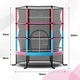 Квадратный детский батут Costway 165×165×165 см с сеткой и двумя кольцами - изображение 2