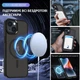 Чохол для iPhone 14 Pro Max WAVE Matte Insane Case with Magnetic Ring Black - зображення 3