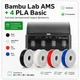AMS Bambu Lab for X1/P1 / A1 / A1 MINI Series (SA001) (Unboxing) для Принтера + 4 кг PLA Пластику з Котушками Бамбу ЛАБ Basic Blue (10601) + Basic Jade White (10100) + Basic Black (10101) + Basic Red (10200) - изображение 1
