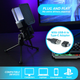Конденсаторный микрофон X1S с кардиоидой USB шумоподавление RGB подсветка для записи стриминга гейминга - изображение 5