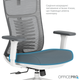 Крісло офісне OfficePro Balance OC550-W-DG-DG - изображение 12