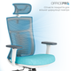 Крісло офісне OfficePro Balance OC550-W-DG-BL - изображение 10
