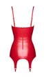 Эротический женский корсет с подвязками для чулок Noir Handmade F368 Bombshell Fierce, корсет-пояс, размер L, цвет красный - изображение 10