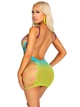 Эротическое женское платье Leg Avenue Ombre Mini, бесшовное, с имитацией шнуровки, вариант Ocean, универсальный размер (SX2775) - изображение 2
