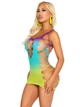 Эротическое женское платье Leg Avenue Ombre Mini, бесшовное, с имитацией шнуровки, вариант Ocean, универсальный размер (SX2775) - изображение 3