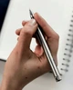 Подарочная письменная ручка именная с индивидуальной гравировкой металлическая на подарок для мужчины и женщины серебристая с черной гелевой пастой в подарочном футляре - изображение 2