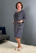 Халат жіночий велюровий Tina а3204-3485 60-62 чорний - зображення 1