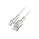 Дата кабель USB 2.0 AM to Lightning 1.0m Cafule Series Metal 2.4A White Baseus (CALJK-A02) - изображение 2