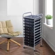 Мобильный органайзер с 10 ящиками, 33×37×86 см, черный Costway - изображение 7