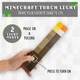 Светильник Minecraft Факел LED 28 см, ночник с эффектом пламени, 2 режима, настенный или настольный - изображение 2