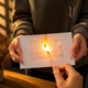 Открытка сгорающая 10,5*10,5 см белый, поздравление на праздник, с днем рождения - изображение 8