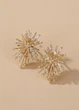 Сережки жіночі з камінчиками Fashion Jewelry Золоті 19367 - зображення 2