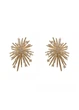 Сережки жіночі з камінчиками Fashion Jewelry Золоті 19367 - зображення 5